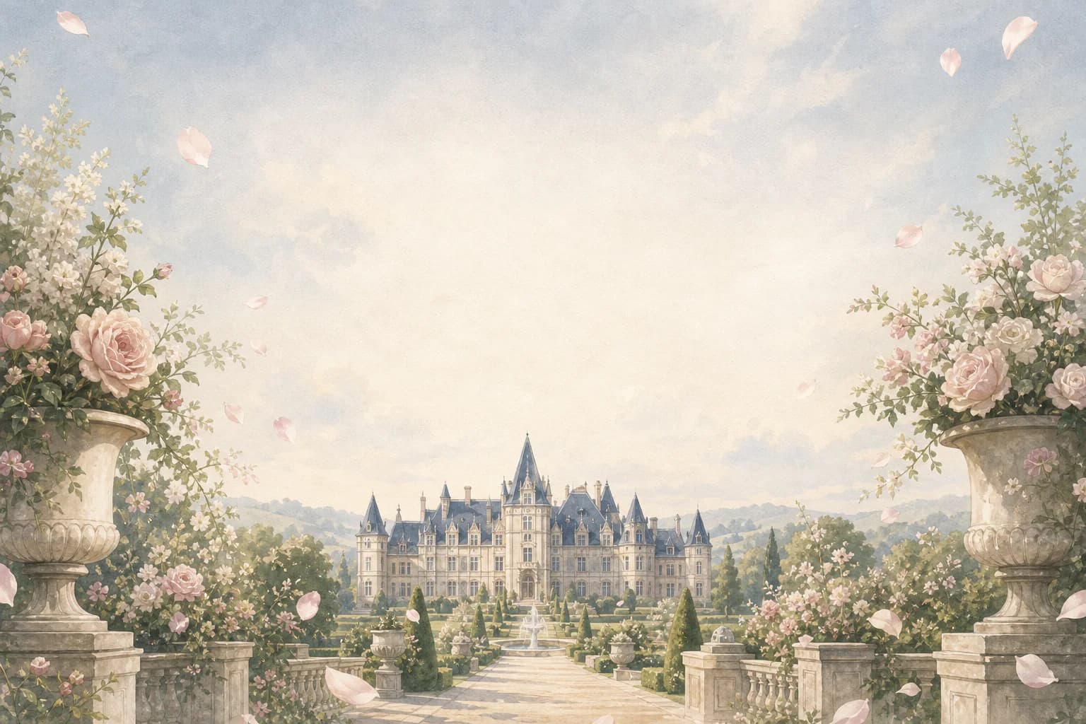 Painted view of The Pavilion